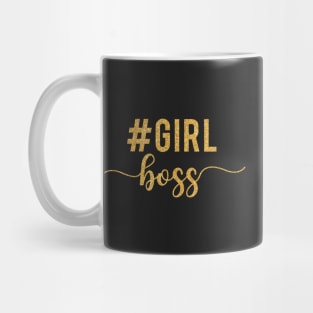 Girl boss gold glitter Mug